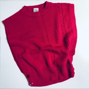 1980s Open-side Sweater Vest in Fuchsia